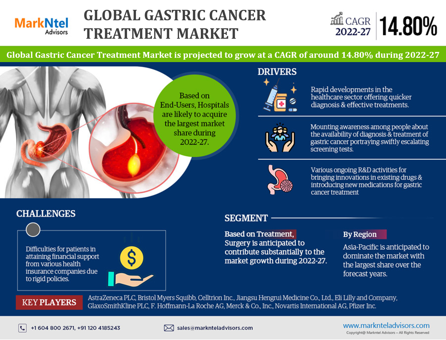 You are currently viewing Global Gastric Cancer Treatments Market Trends and Analysis – Opportunities and Challenges for Future Growth (2022 – 2027)