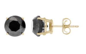 Read more about the article Black Diamond Prong Stud Earrings in 14K Gold with Push Backs – Vir Jewels