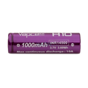 Read more about the article VAPCELL H10 14500 Purple/White 10A Flat Top 1000mAh Battery A Compact Powerhouse for High-Drain Devices