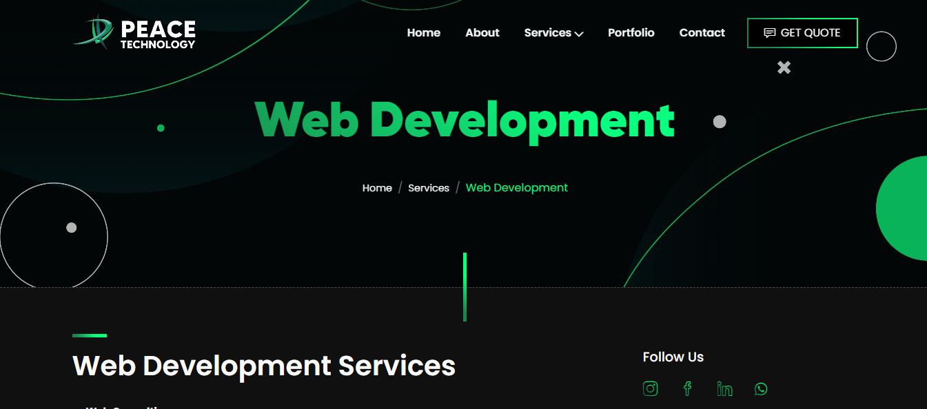 Read more about the article Innovative Web Development Services by Peace Technology