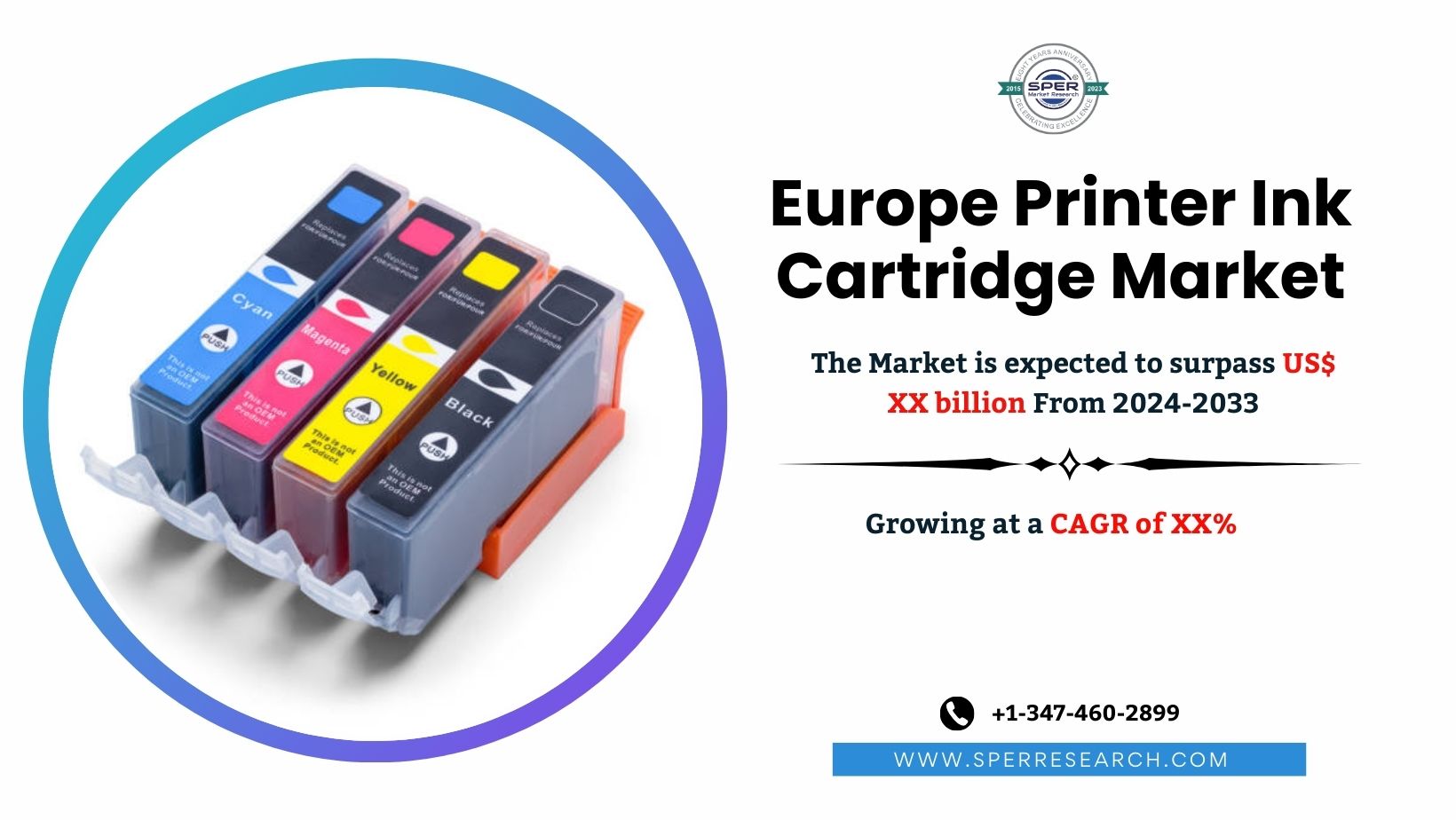 Read more about the article Europe Printer Ink Cartridge Market Size, Trends, Industry Share, Revenue, Growth Drivers, Challenges, Key Players, CAGR Status and Business Opportunities Till 2033: SPER Market Research