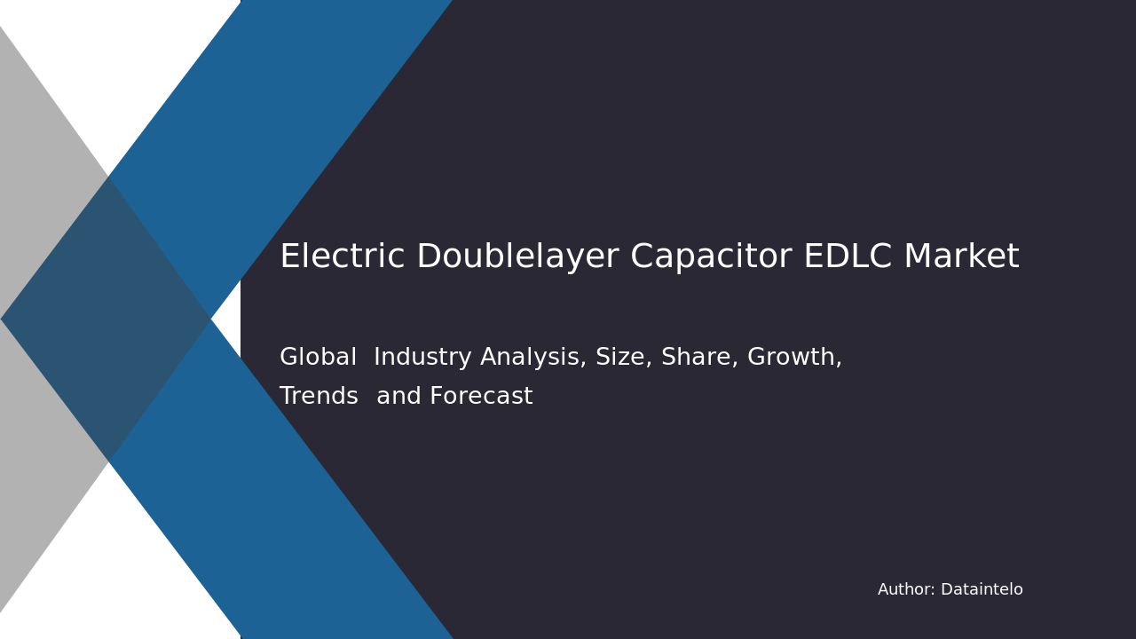 You are currently viewing EDLC Market Growth Analysis, Opportunities, and 14.1% CAGR by 2032